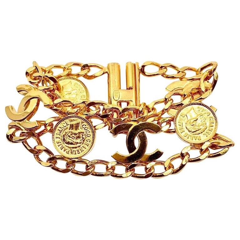 Vintage Chanel Medals Bracelet For Sale at 1stDibs