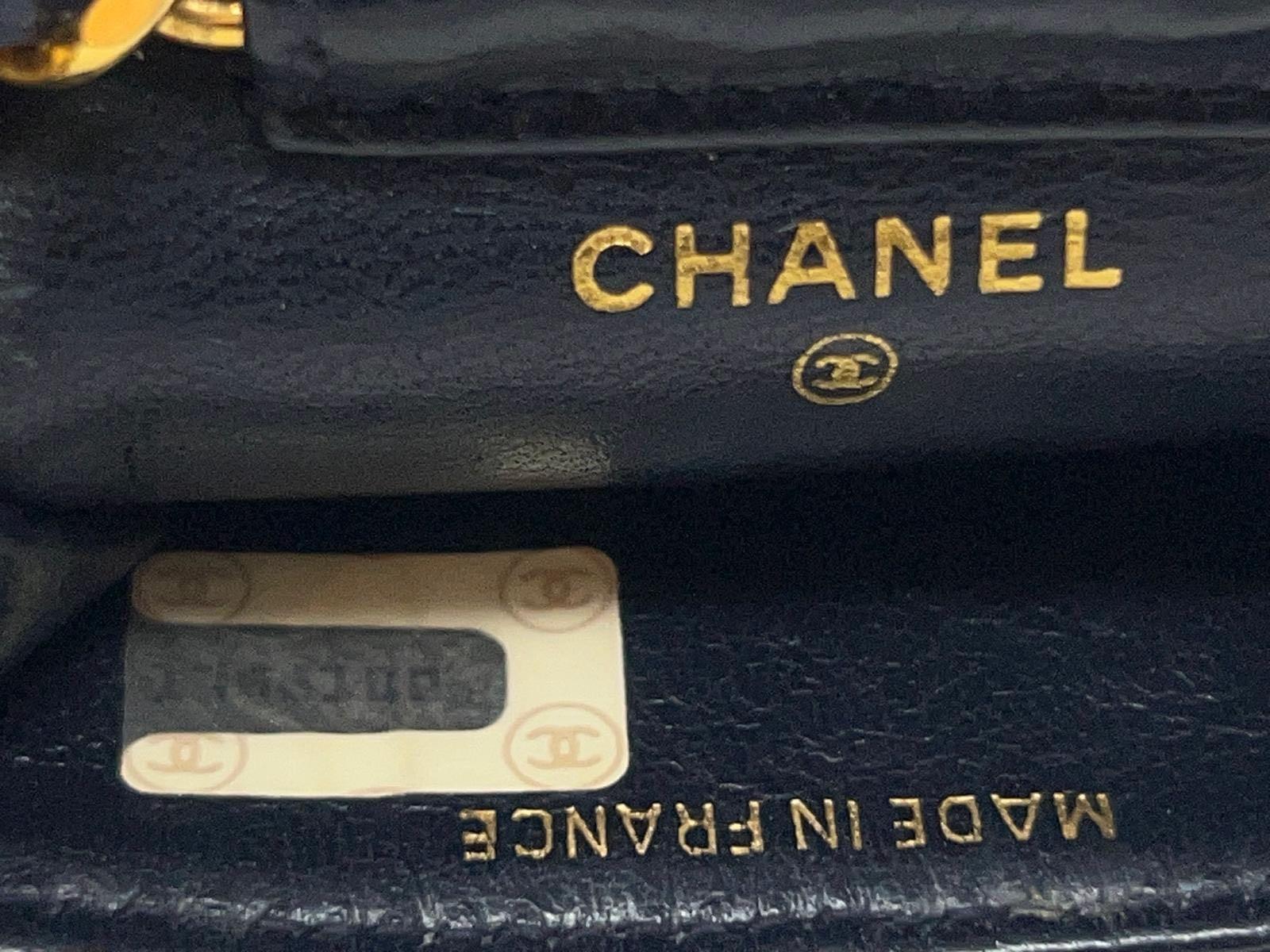 Vintage Chanel Micro Mini Lambskin Leather GHW 1990 Collection 1