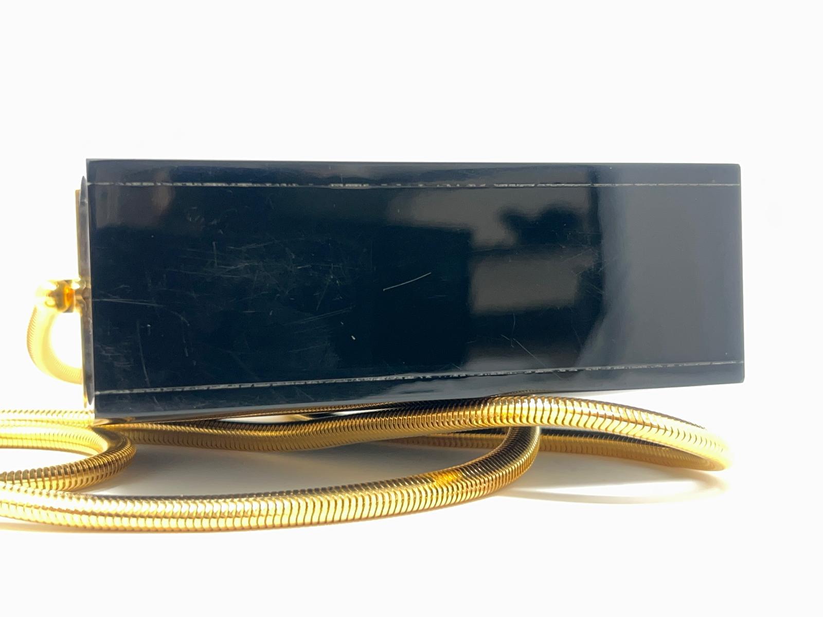 Vintage Chanel Minaudière Lucite & Gold Hardware Spring / Summer 1997 For Sale 9