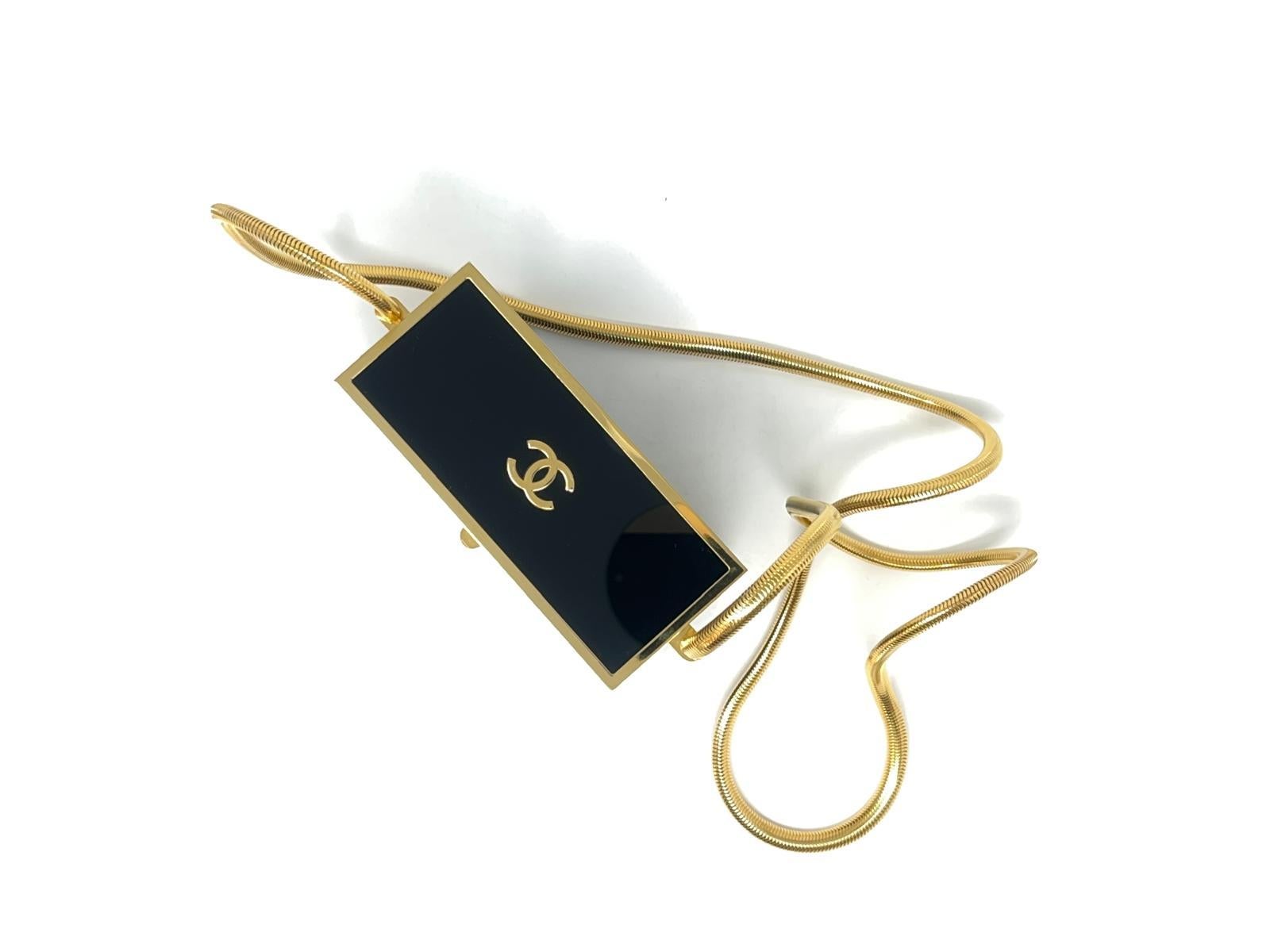 Vintage Chanel Minaudière Lucite & Gold Hardware Spring / Summer 1997 For Sale 1