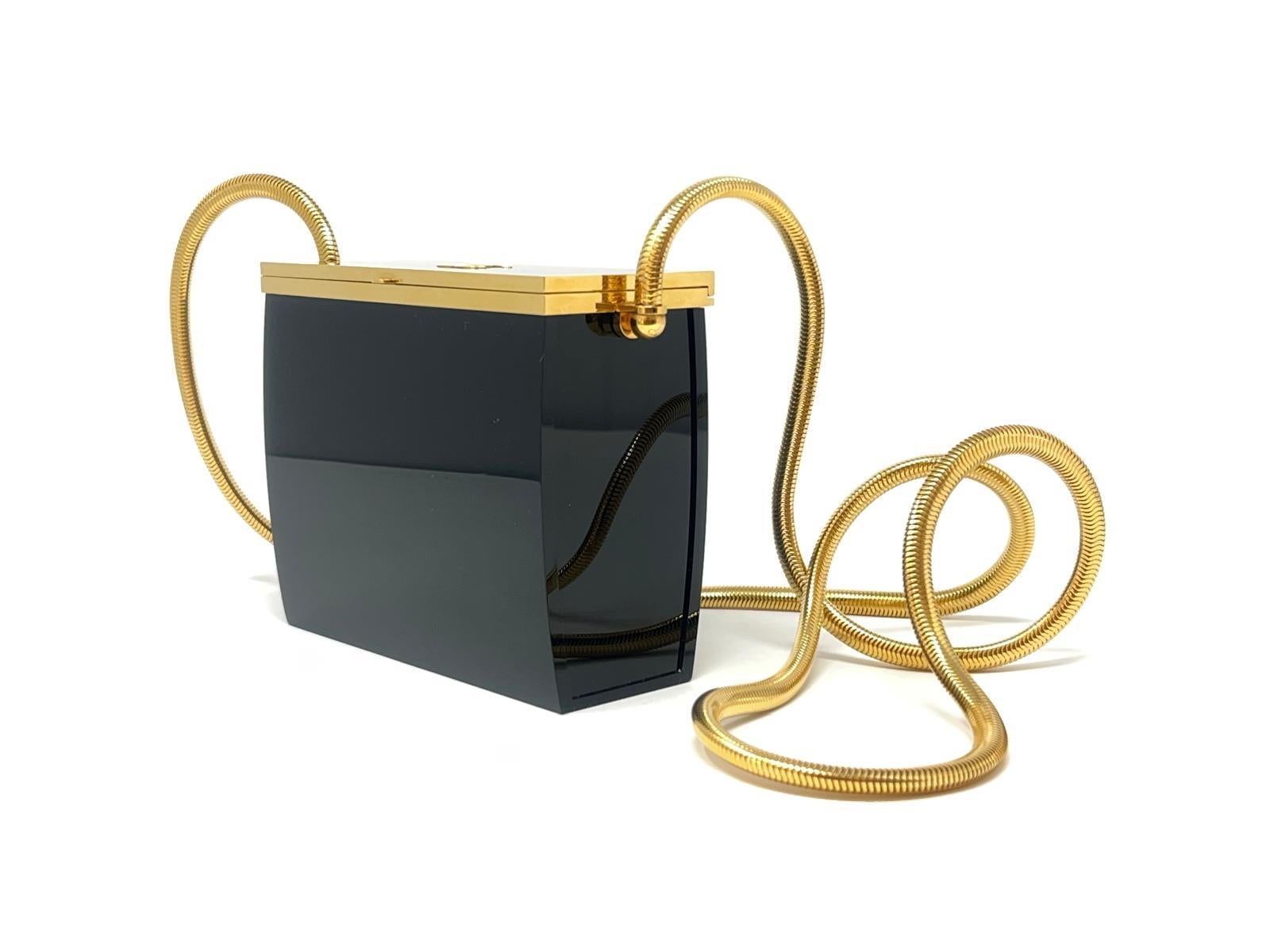 Vintage Chanel Minaudière Lucite & Gold Hardware Spring / Summer 1997 1