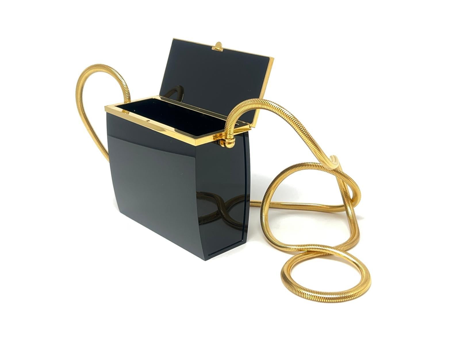 Vintage Chanel Minaudière Lucite & Gold Hardware Spring / Summer 1997 3