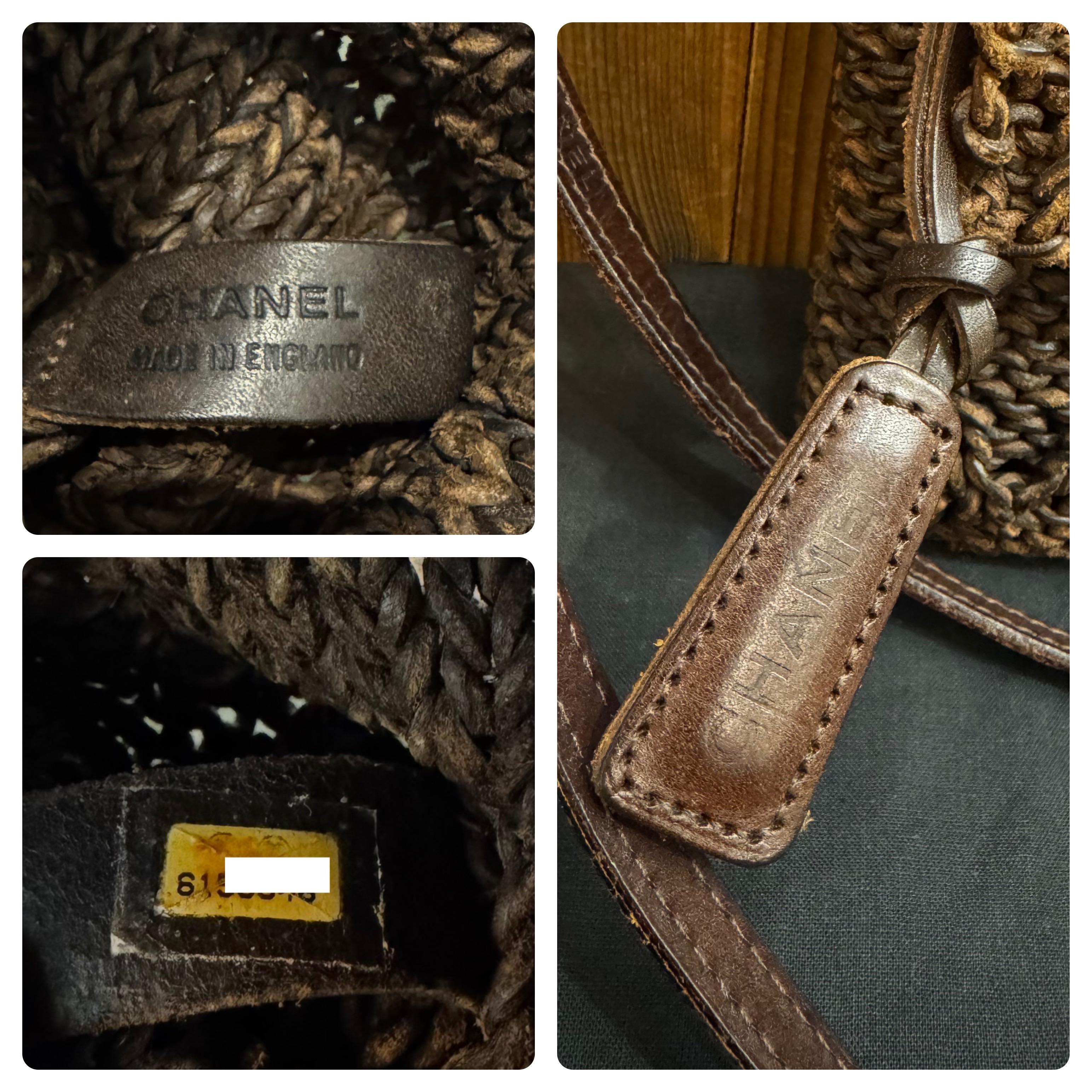 Vintage CHANEL Mini Braided Crossbody Bag Chocolate 3