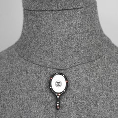 Vintage CHANEL Miniature Cosmetic Mirror Pin Brooch