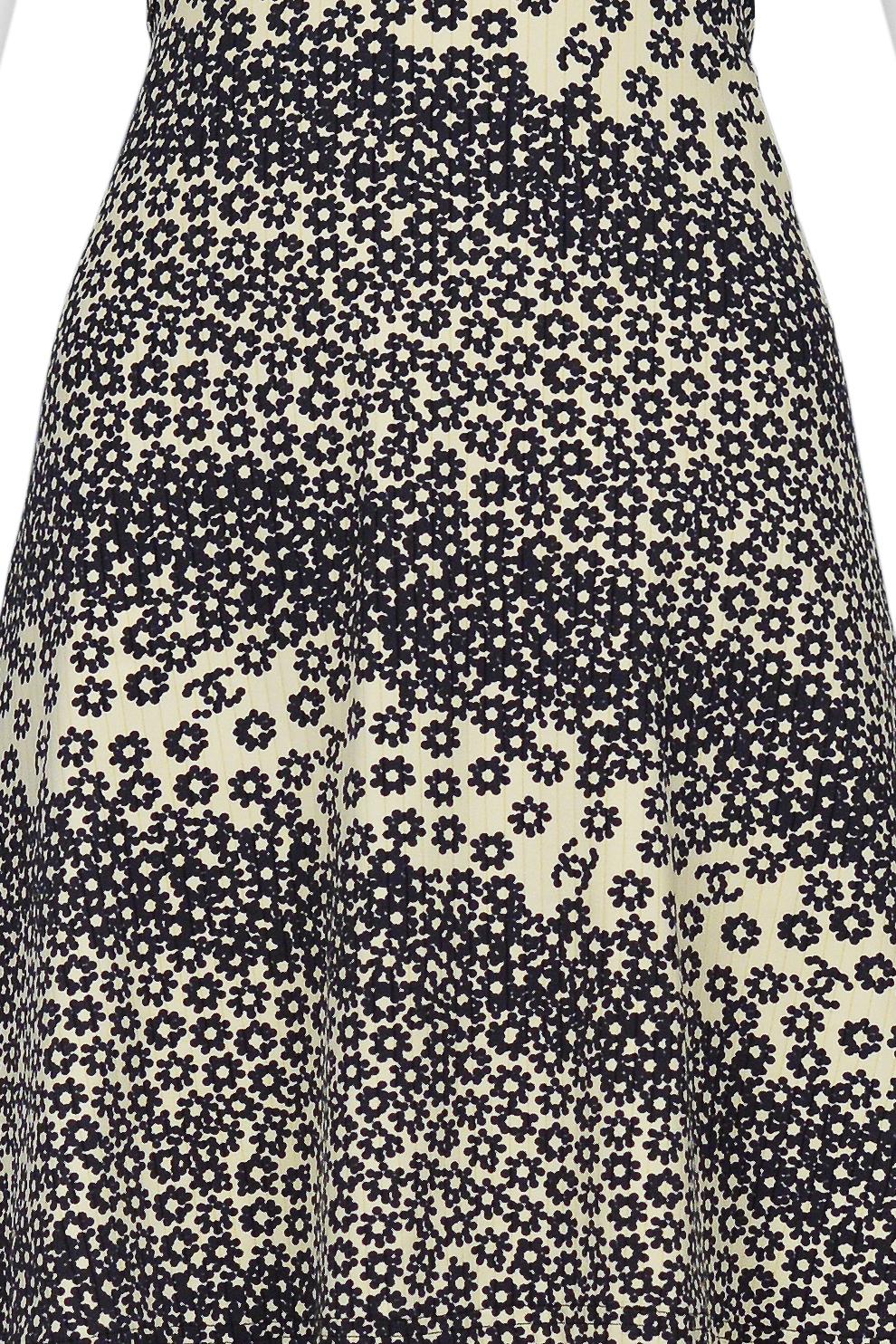 Vintage Chanel Navy Off White Print Halter Dress 1990's In Excellent Condition In Los Angeles, CA