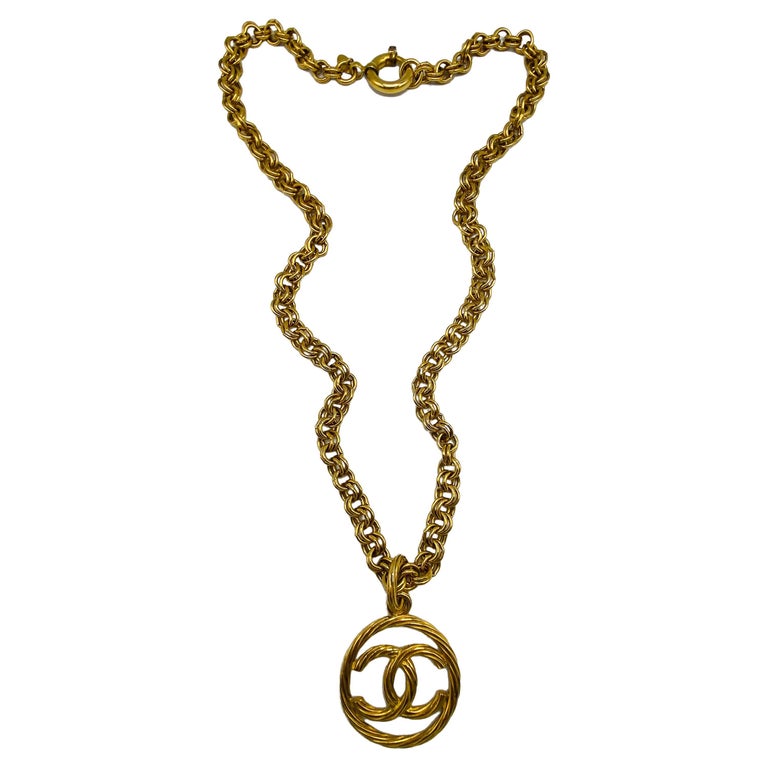 CHANEL, Jewelry, Chanel 992000s Quilted Cc Pendant Necklace Original  Vintage