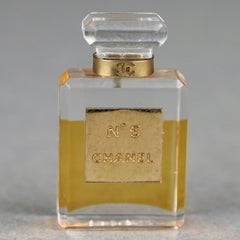 Vintage CHANEL No.5 Miniature Perfume Bottle Pin Brooch