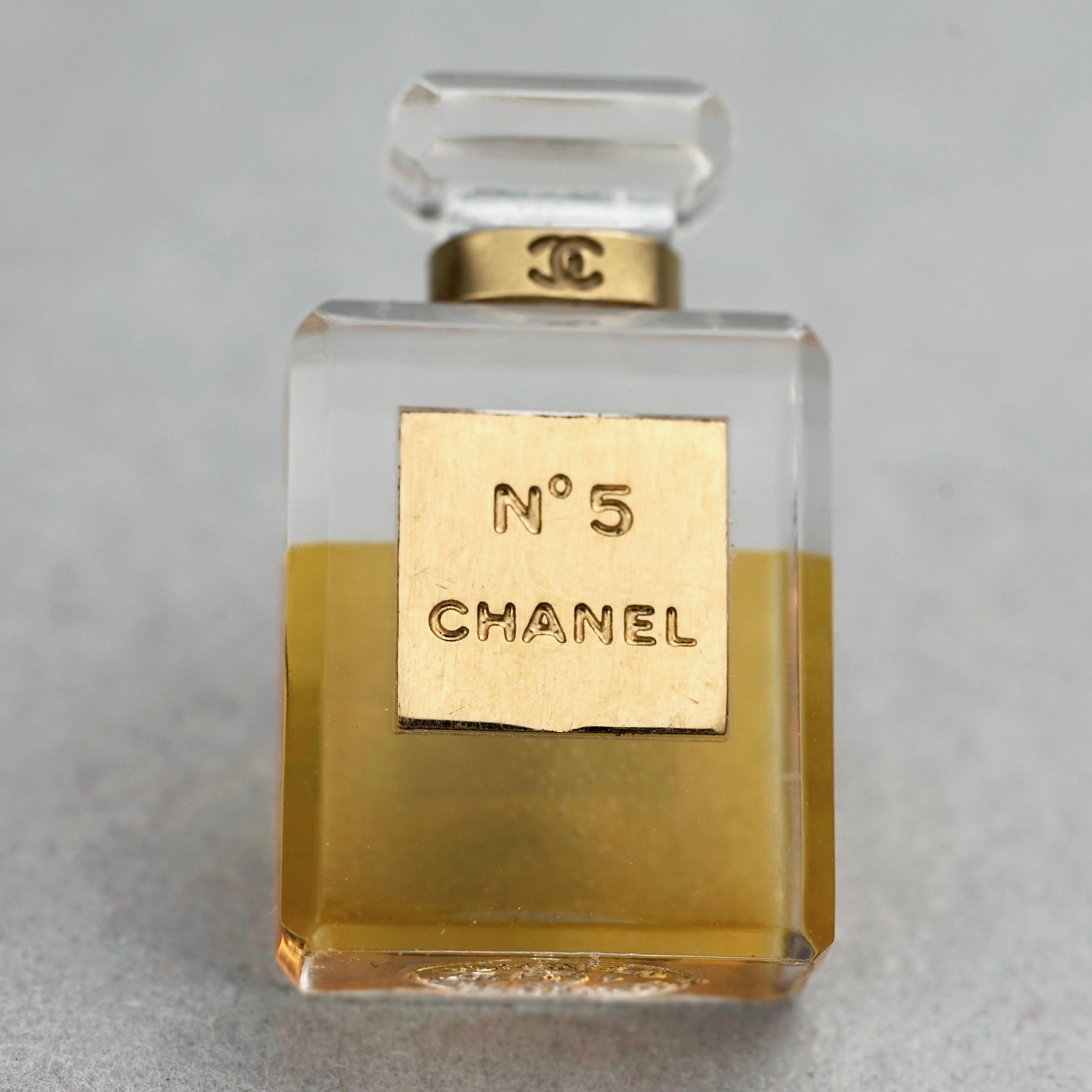 Vintage CHANEL No.5 Miniature Perfume Bottle Pin Brooch 1