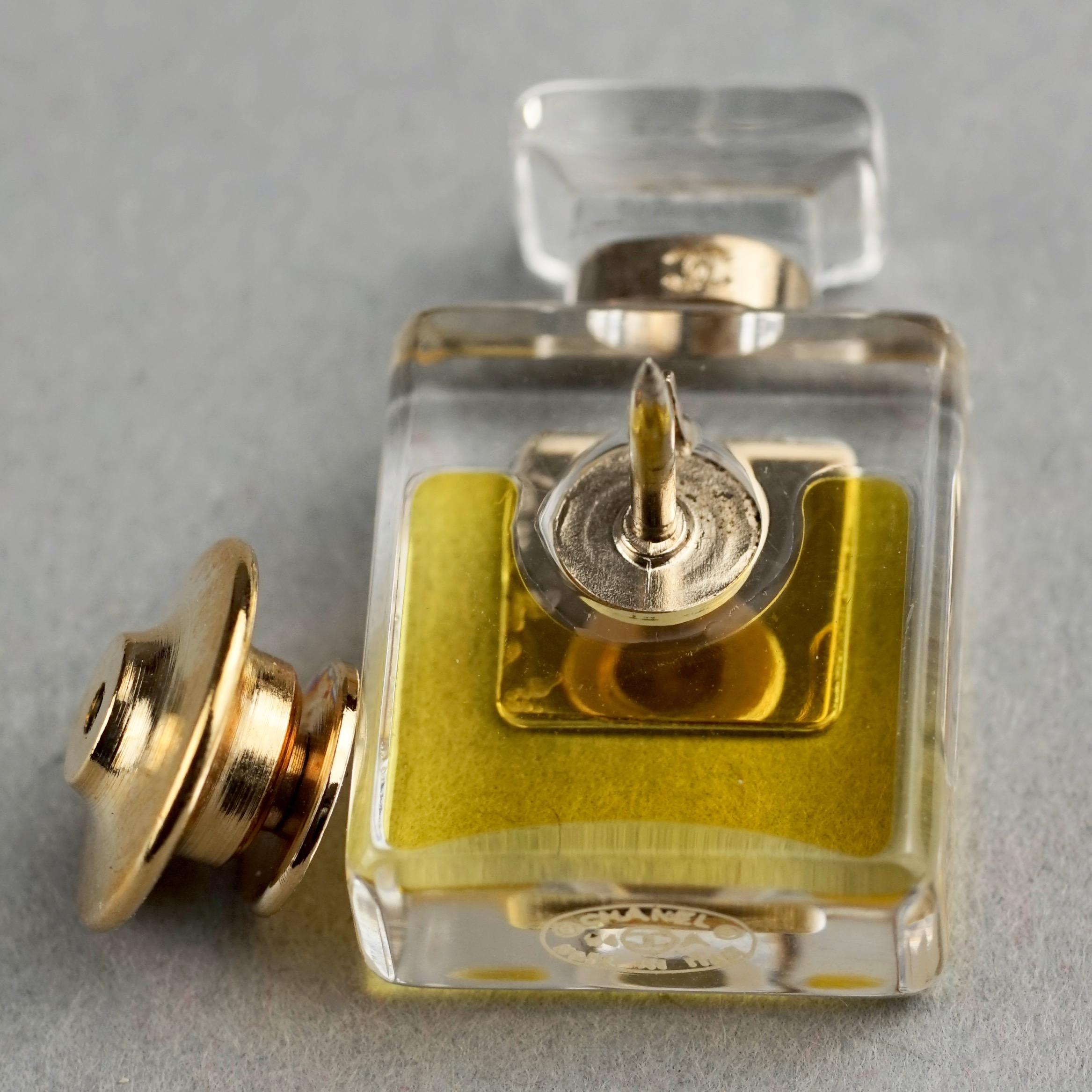 Women's or Men's Vintage CHANEL No.5 Miniature Perfume Bottle Pin Brooch