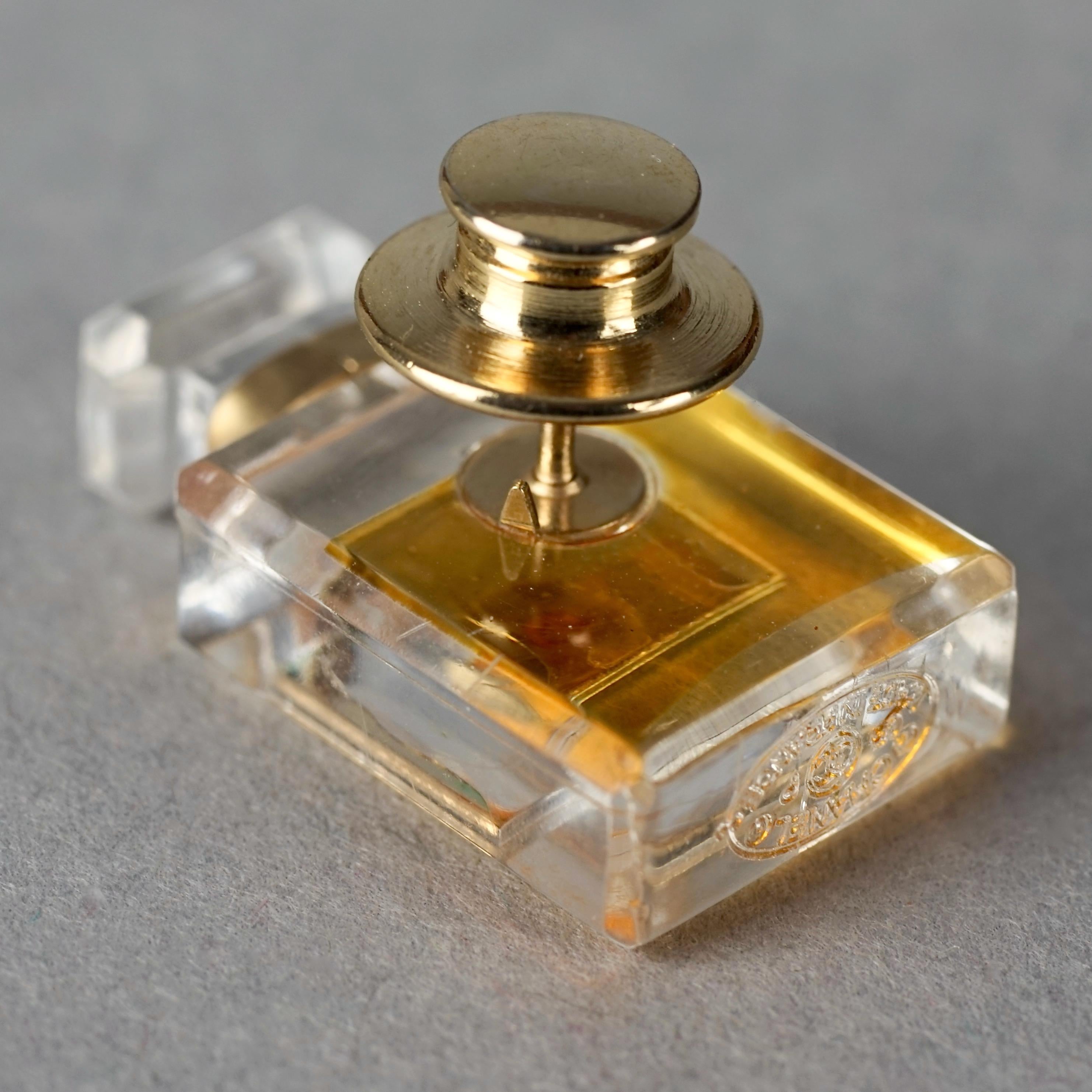 Vintage CHANEL No.5 Miniature Perfume Bottle Pin Brooch 4