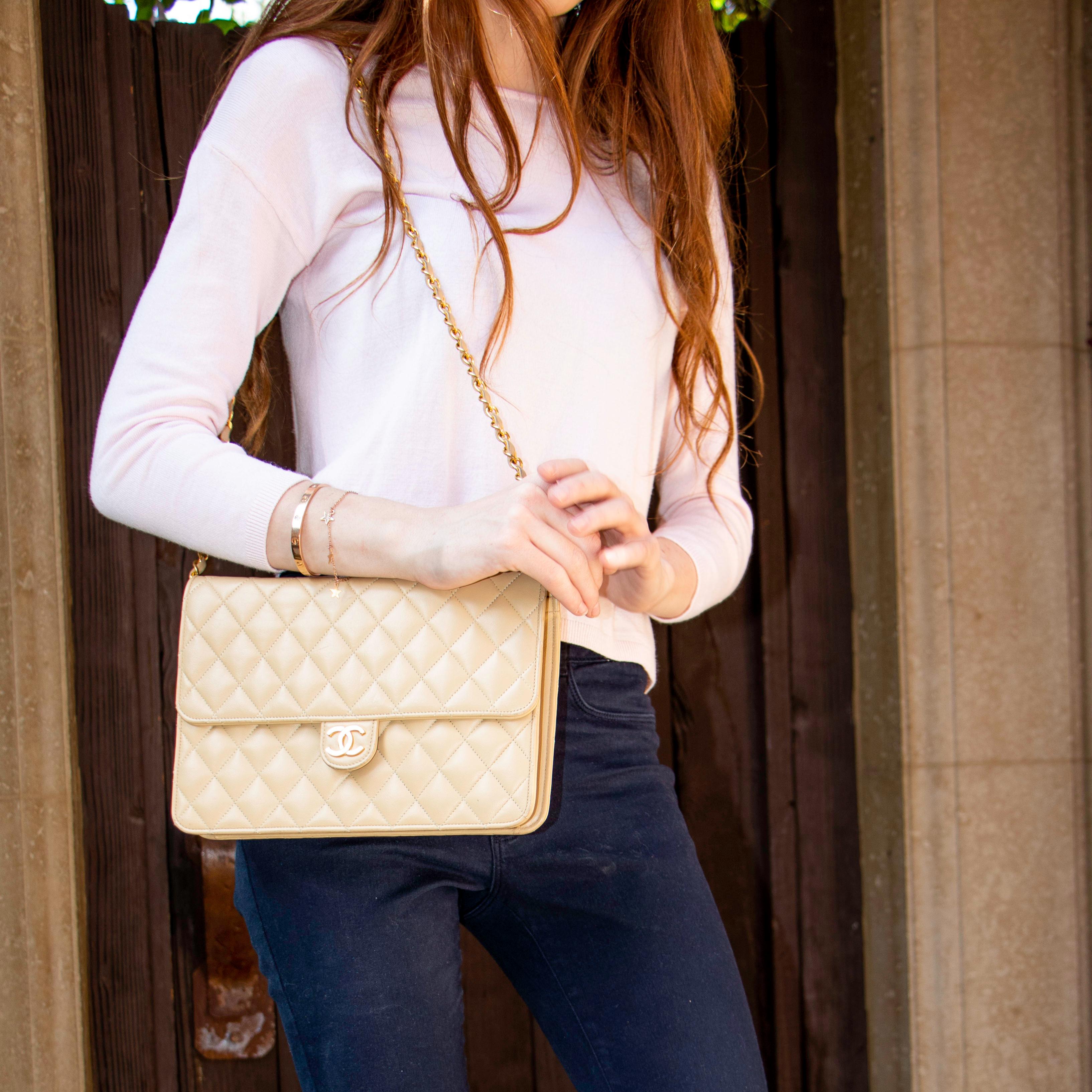 quilted leather bag