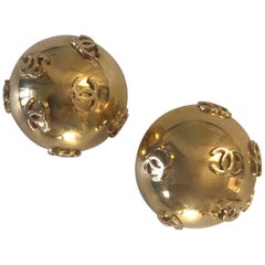 Vintage Chanel Oversize Globe Earrings