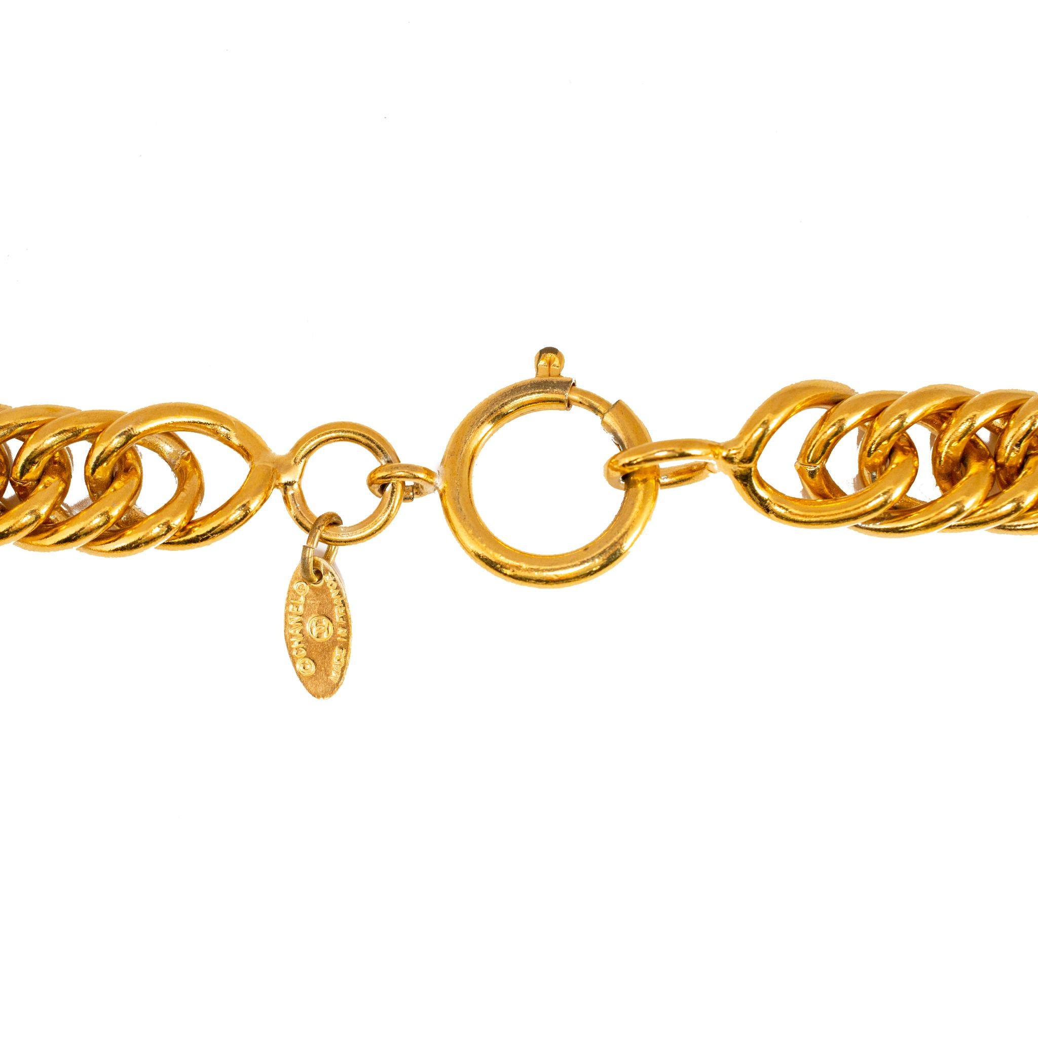 Vintage Chanel Paris Gold getönten 31 Rue Cambon Kette Halskette im Angebot 1