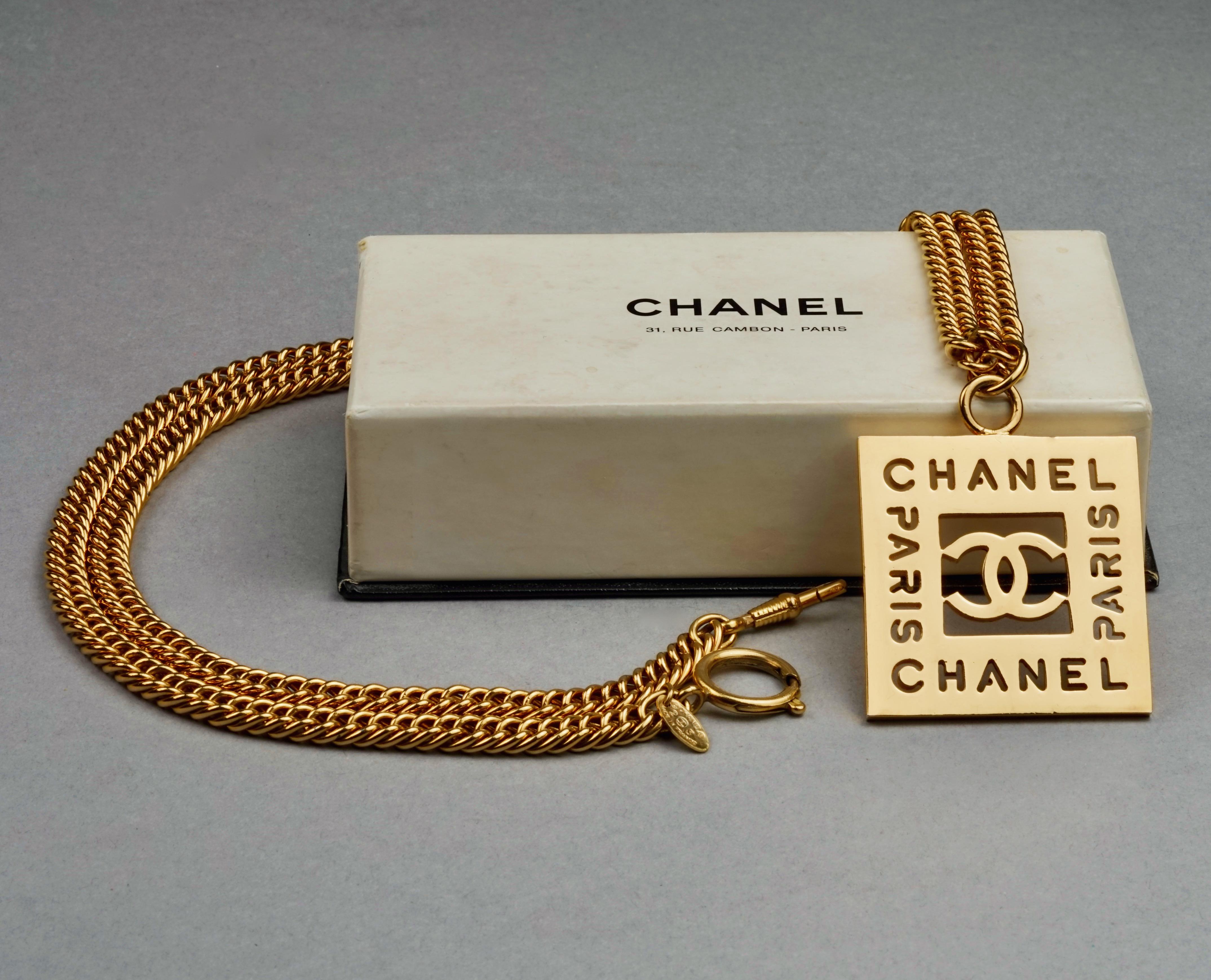 chanel square necklace