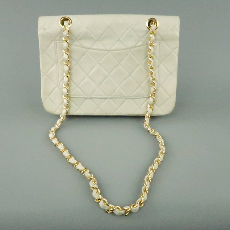 Chanel Pastel Blue Vintage Quilted Leather Gold Chain Handbag at 1stDibs
