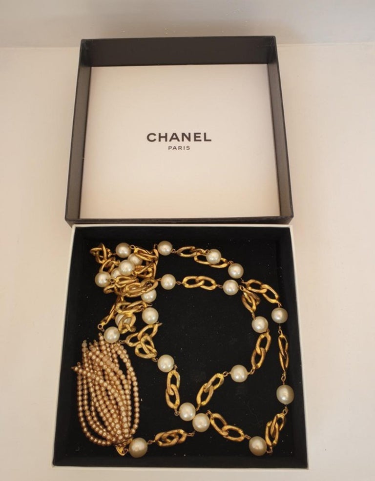 Vintage Chanel Pearl Belt Circa 1990 at 1stDibs