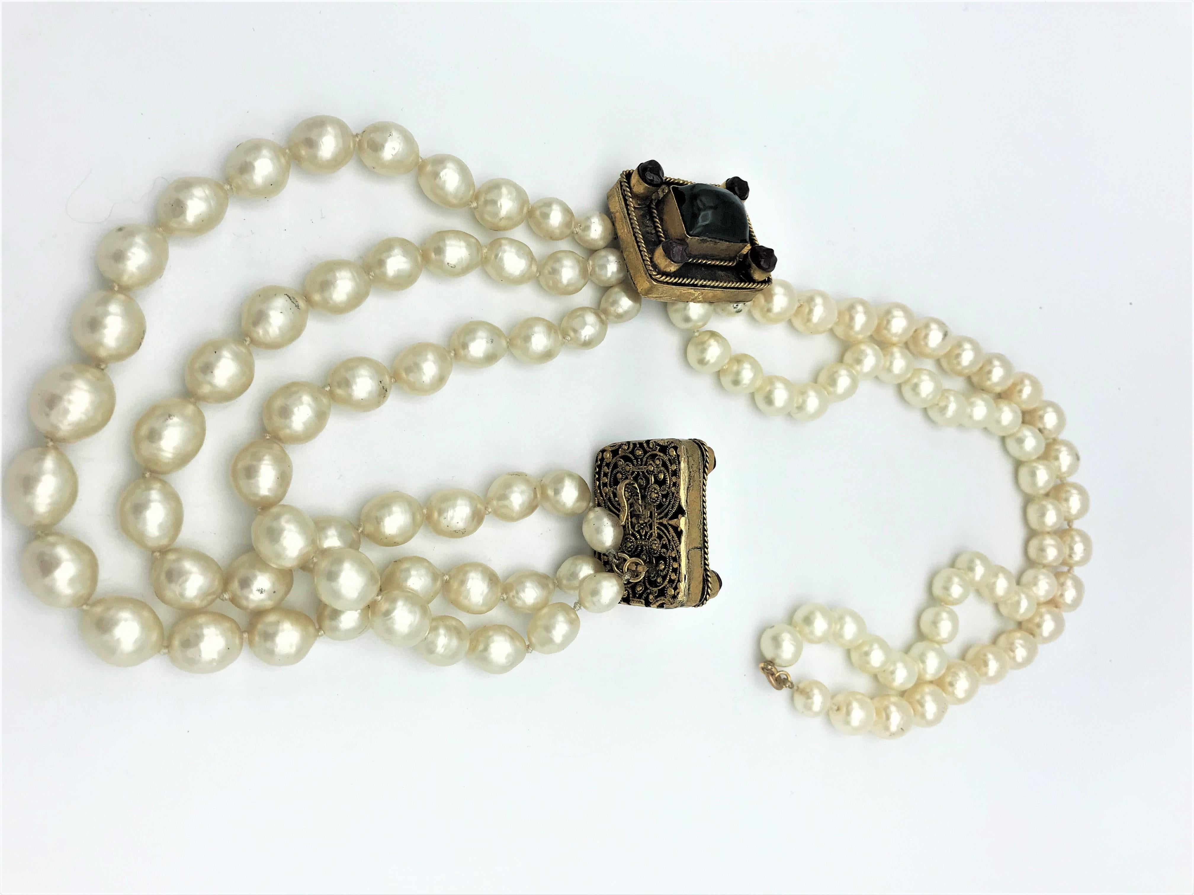 vintage chanel long necklace