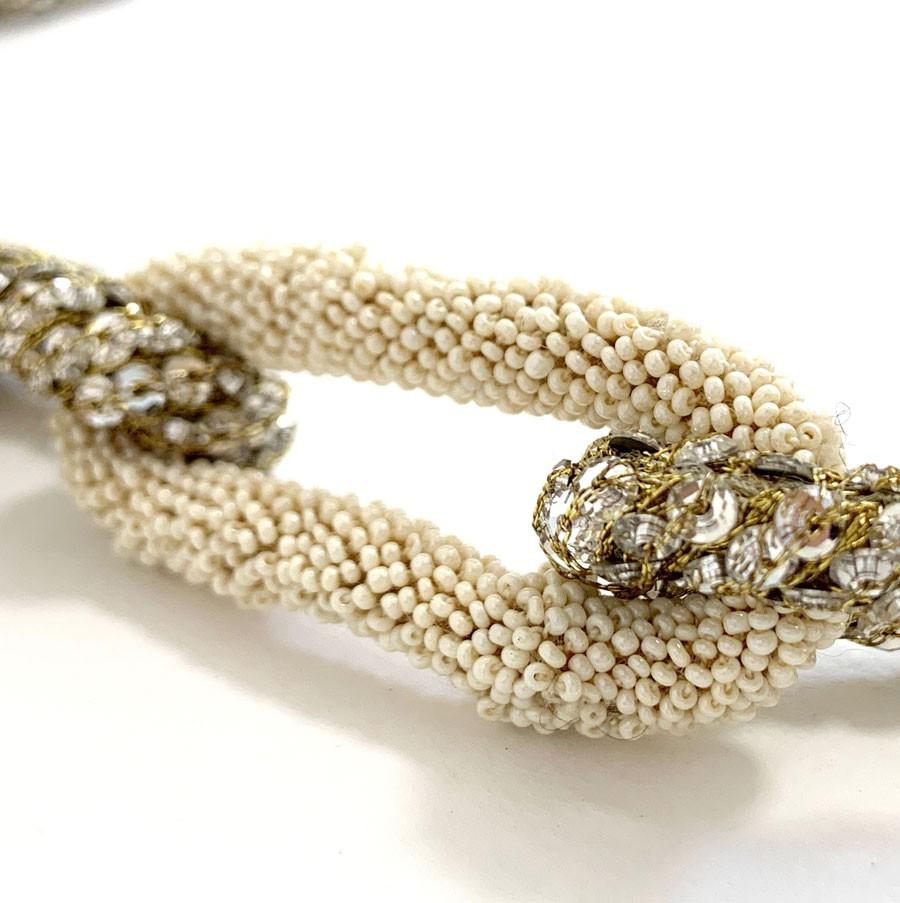 Vintage Chanel Pearls Rhinestone Gold Tone Necklace 3