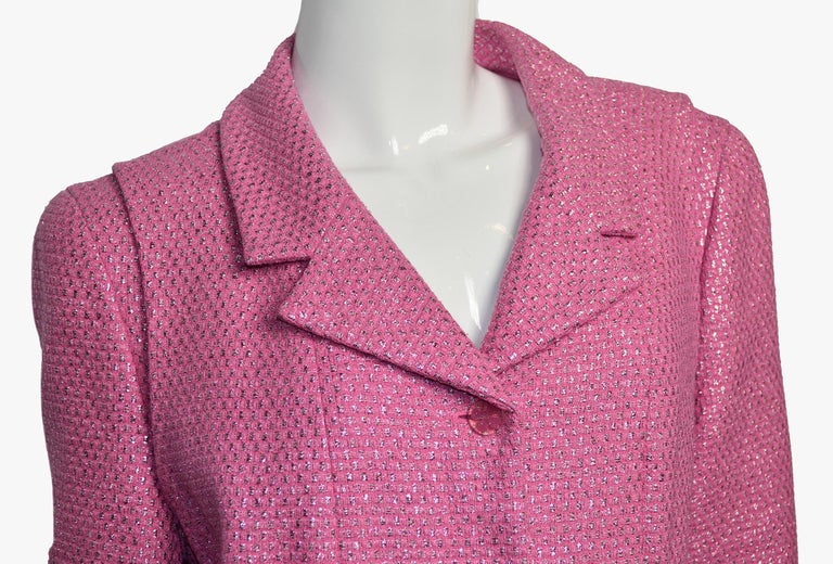 Vintage Chanel Pink and Metallic Blazer, Cruise 2001 Collection For