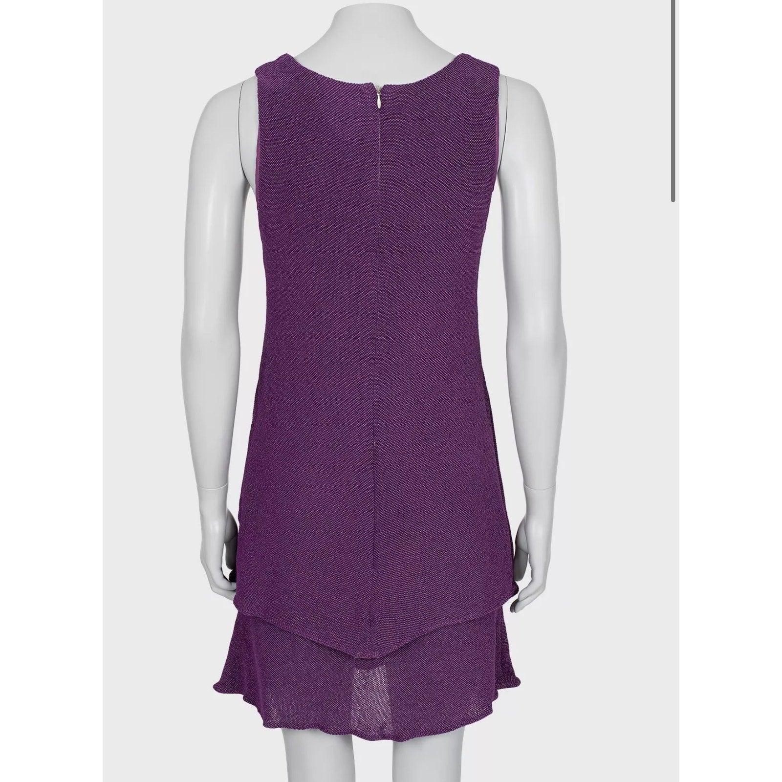 Vintage Chanel Lila A-Linien Kleid - Größe M (Violett) im Angebot