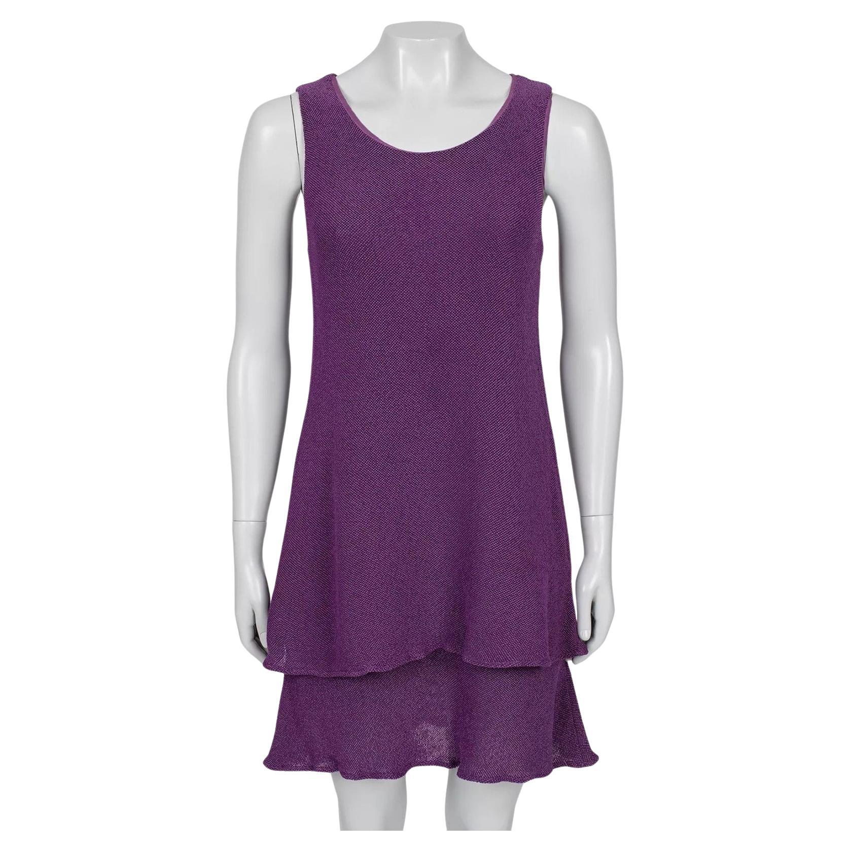 Vintage Chanel Purple A-Line Dress - Size M