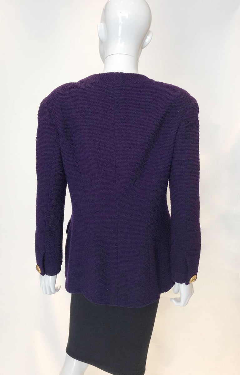 Vintage Chanel Purple Boucle Jacket at 1stdibs Vintage Chanel Purple Boucle Jacket at 1stdibs