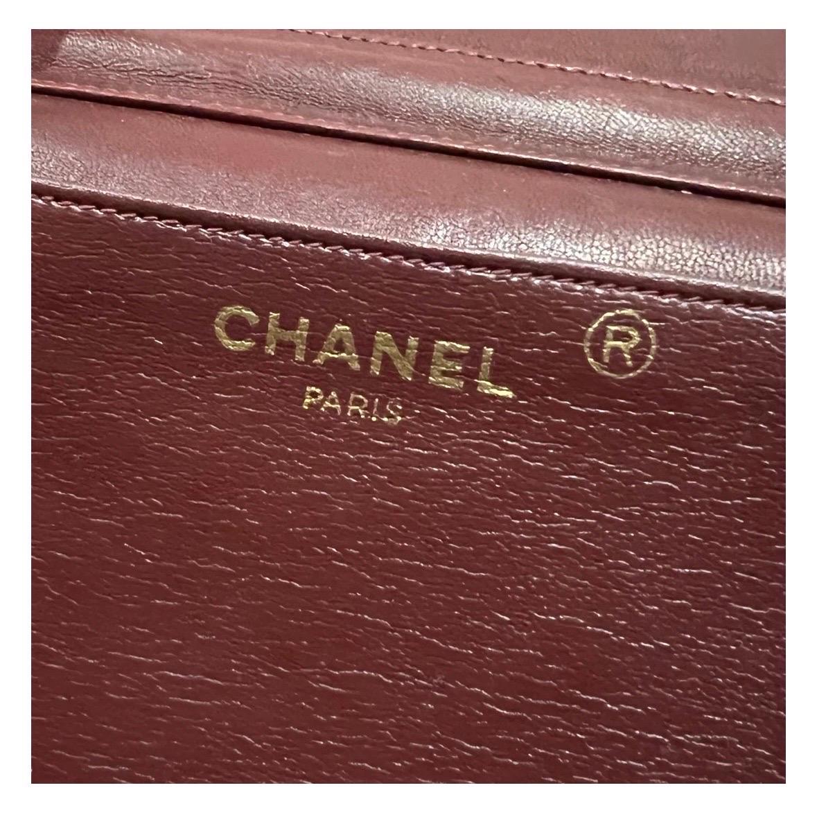 Vintage Chanel Quilted Burgundy Shoulder Bag (1970s/1980s)  7