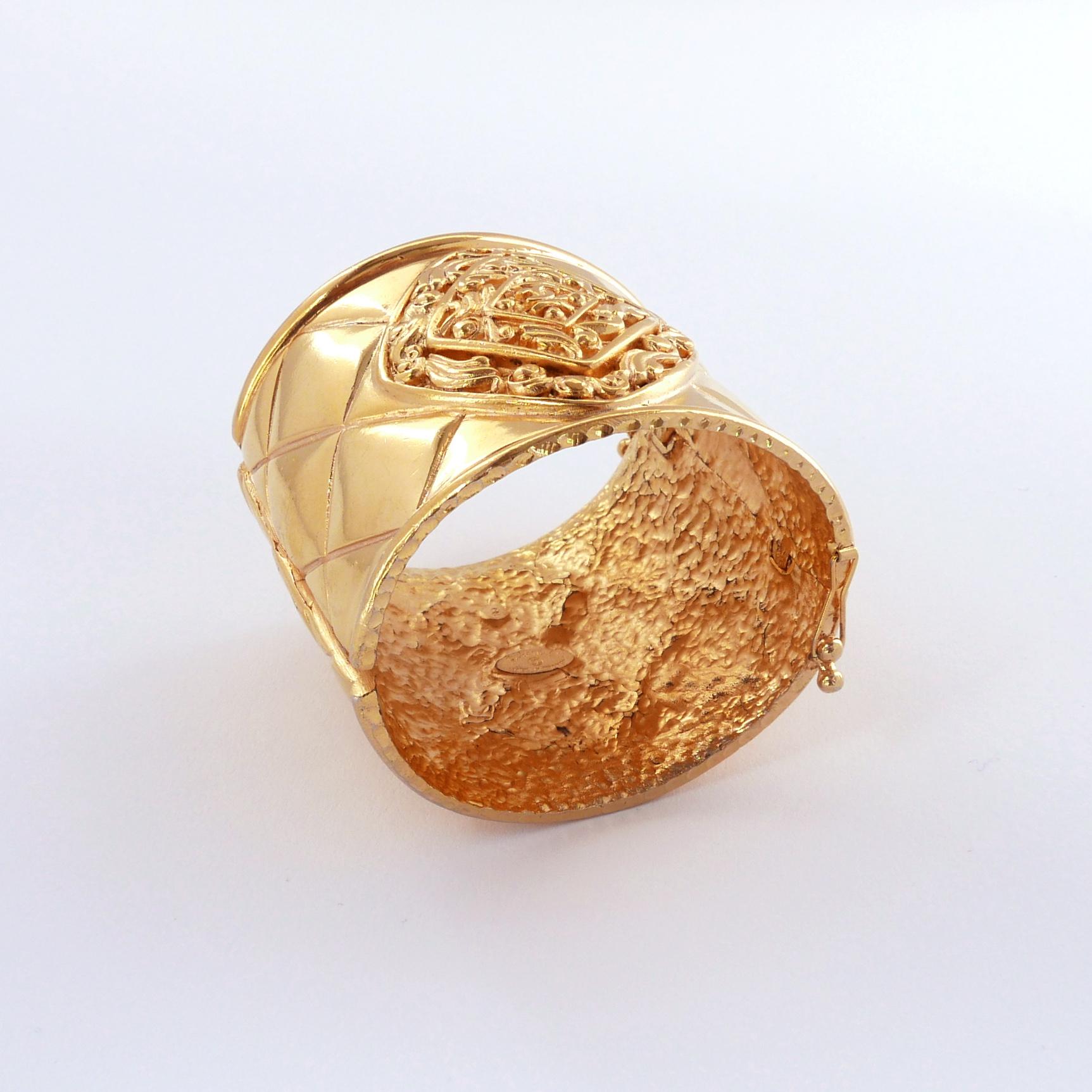 Bracciale bizantino trapuntato Chanel vintage, anni '80 in vendita 1