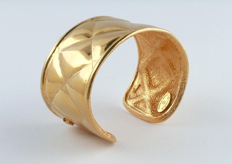 Vintage 1980s Faux Jewel Cuff Bracelet