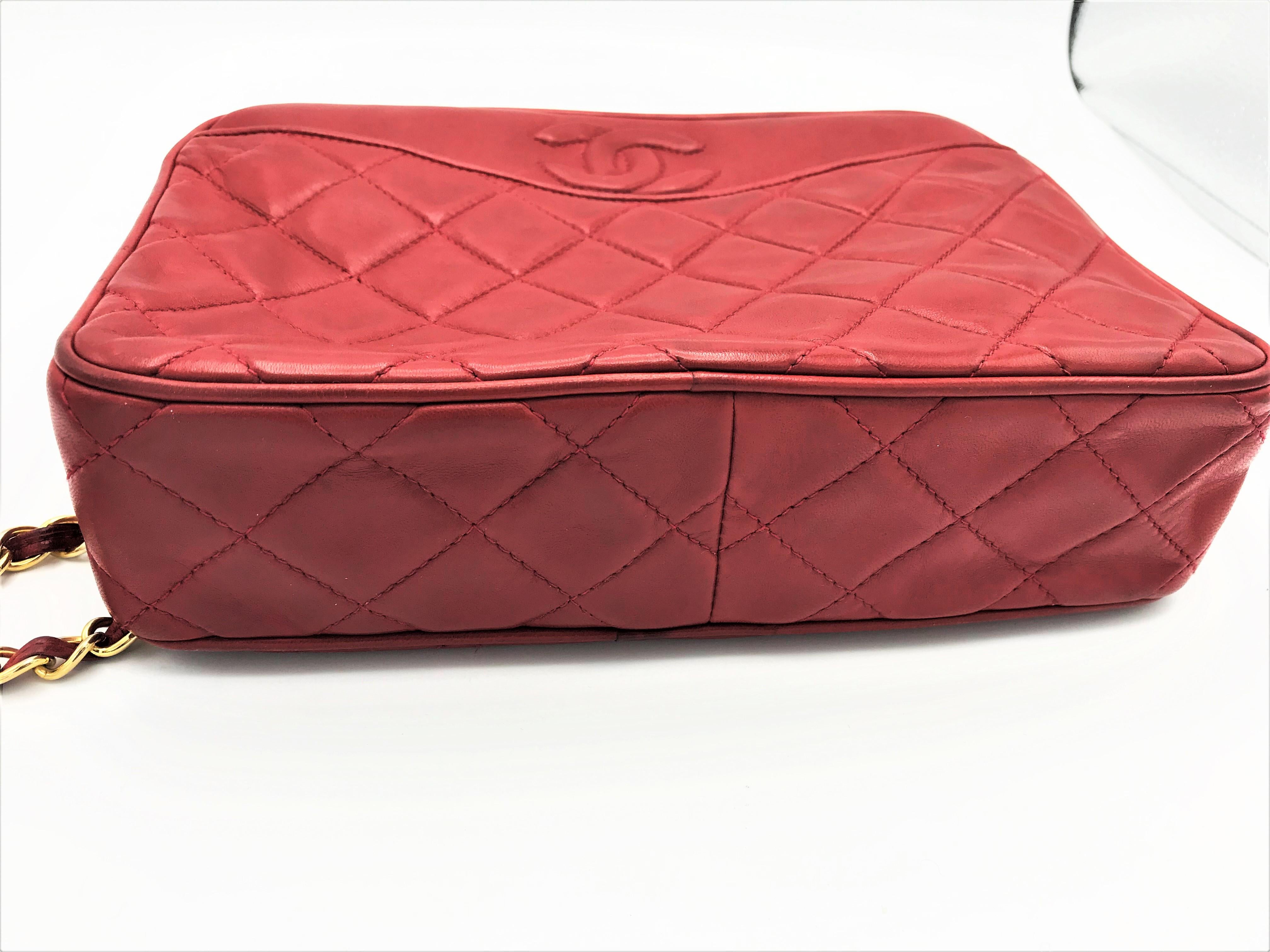 quilted red purse