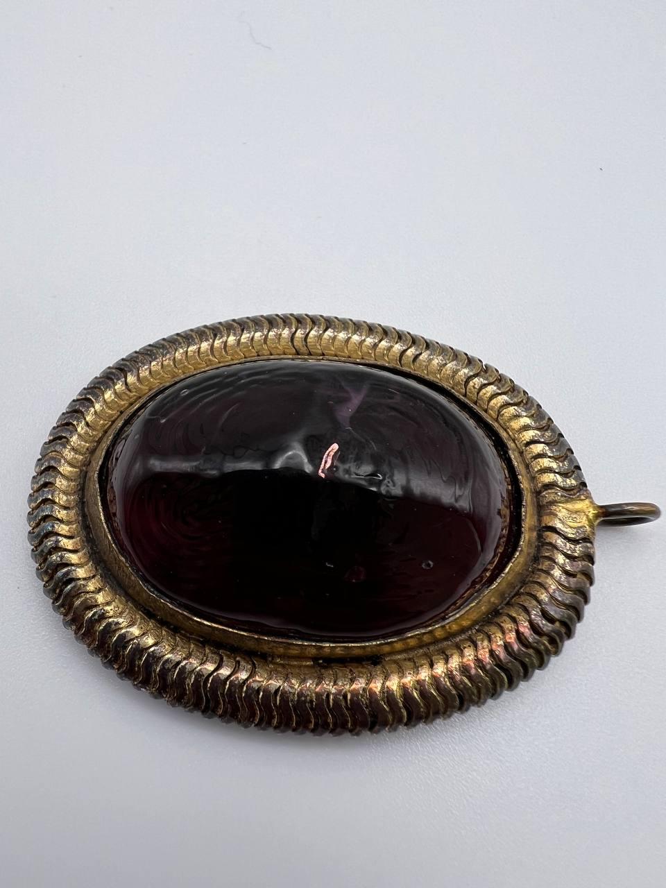 Vintage Chanel Rare Gripoix pendant, 1950s For Sale 2