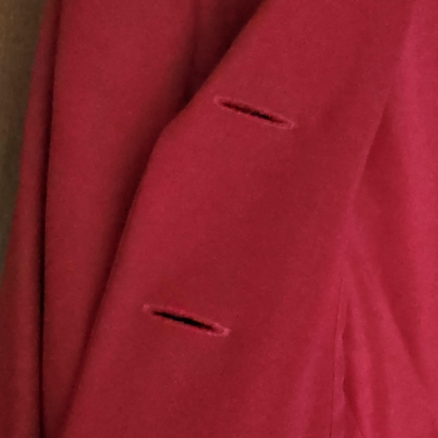 Vintage Chanel Red Belted Blazer Wool Dress For Sale 5