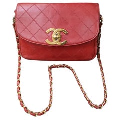 Chanel Red Quilted Bag - 279 For Sale on 1stDibs