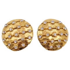 Vintage Chanel Round Planets Earrings 1980s