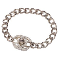 Vintage Chanel Silver Cc Bracelet