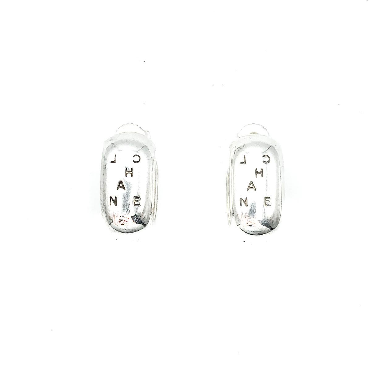 chanel sterling silver earrings