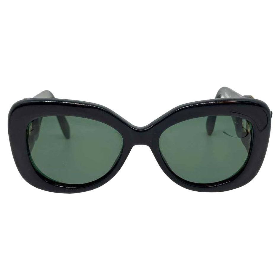 Chanel Vintage black oversized mask sunglasses Acetate ref.829134 - Joli  Closet