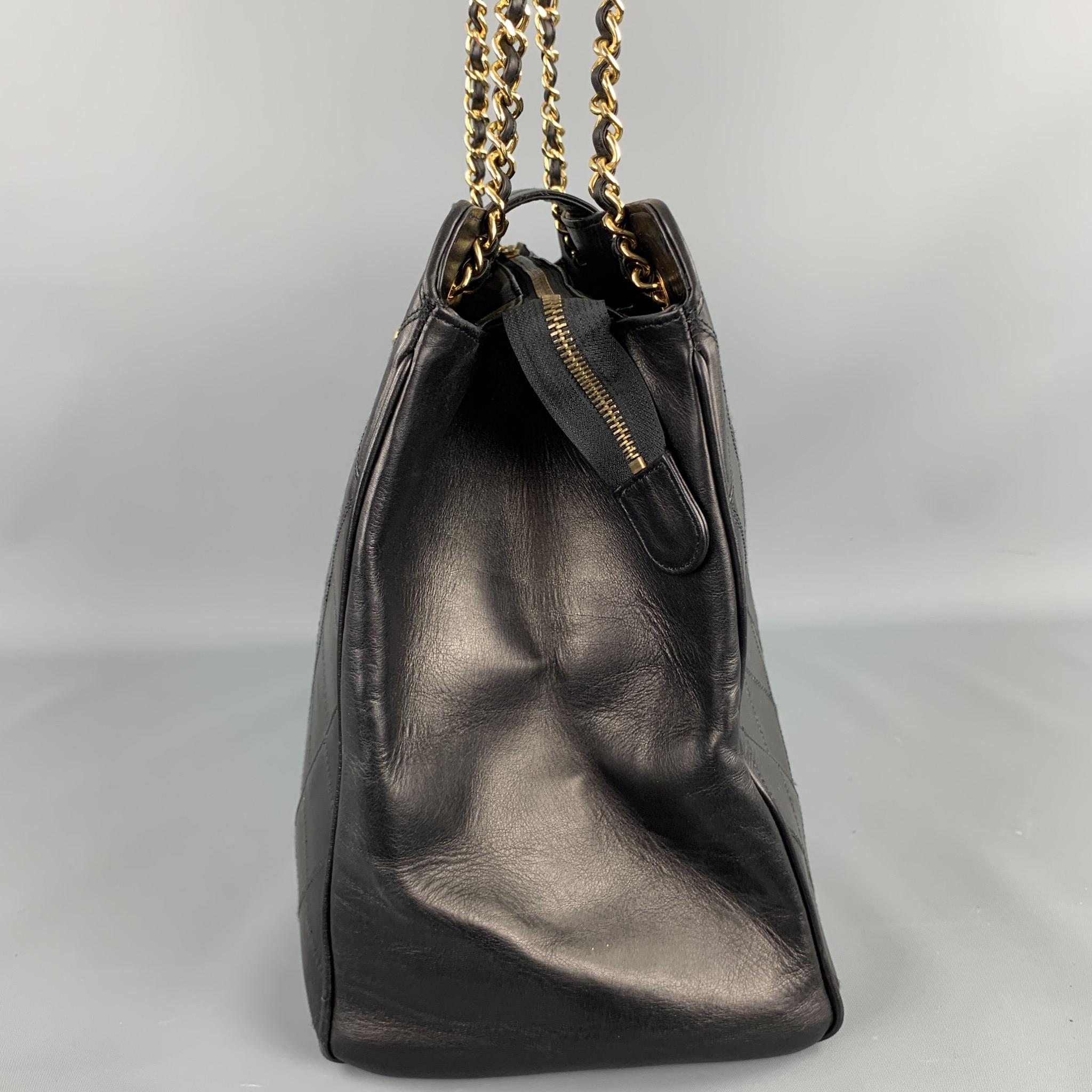 Women's Vintage CHANEL Supermodel Jumbo XL Bag Black Quilted Leather Shoulder Handbag