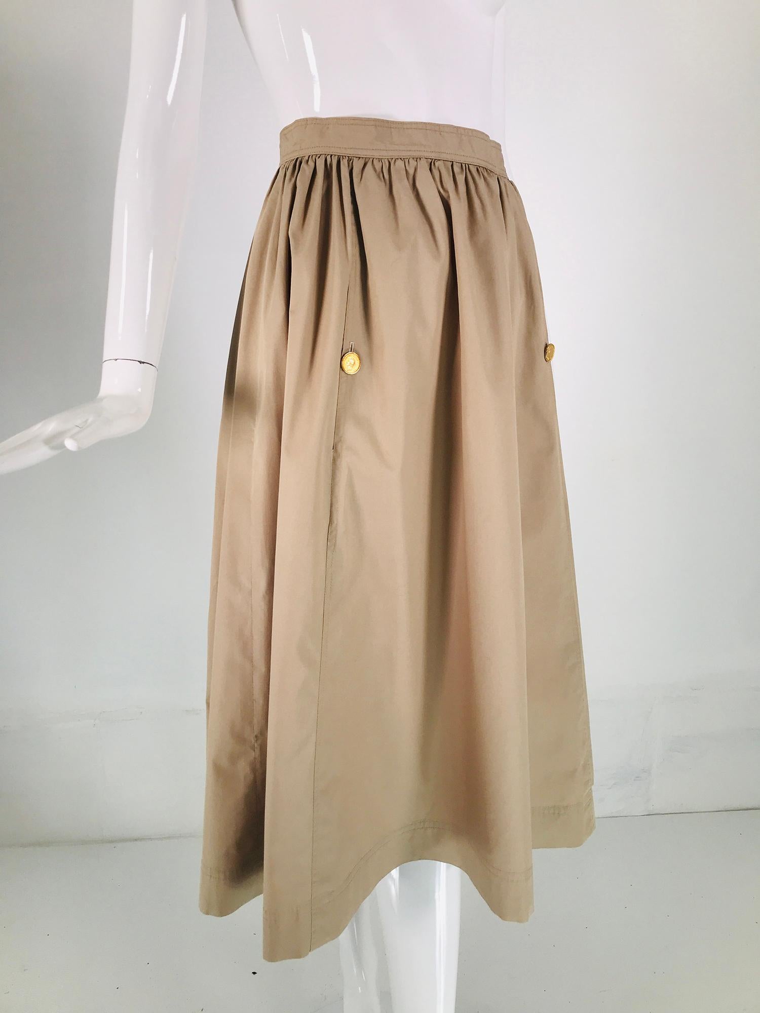 long tan skirt