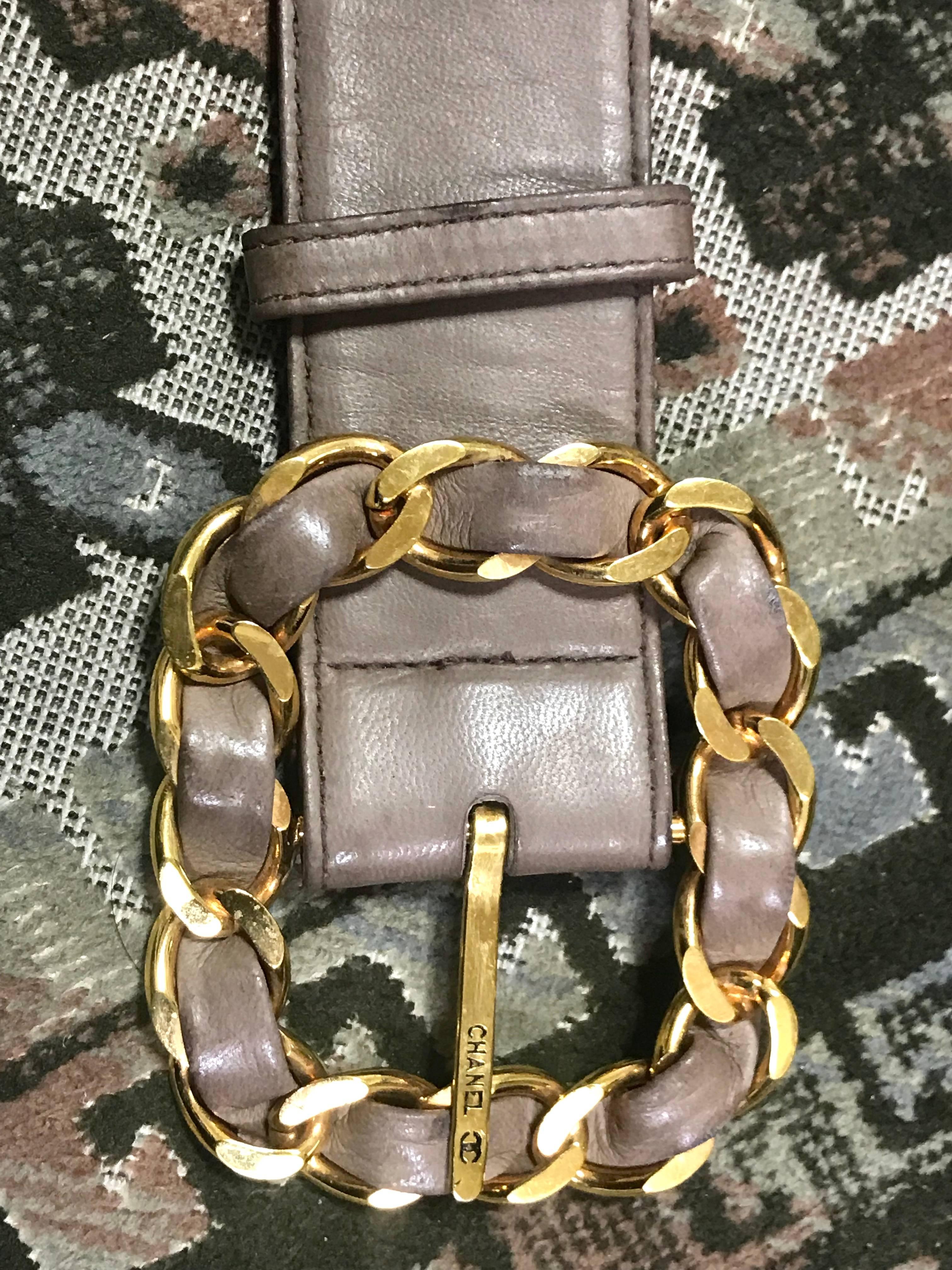 brown chanel belt