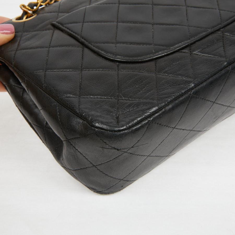Vintage Chanel Timeless Black Flap Bag 5