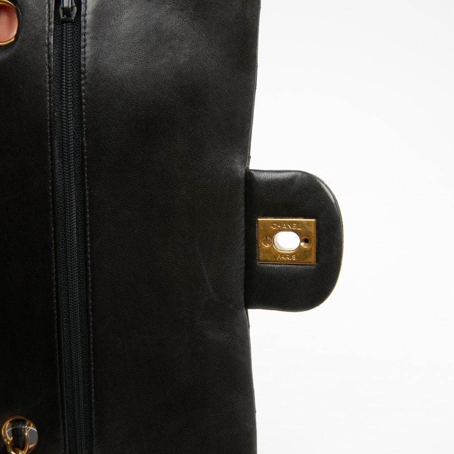 Vintage Chanel Timeless Black Flap Bag 7