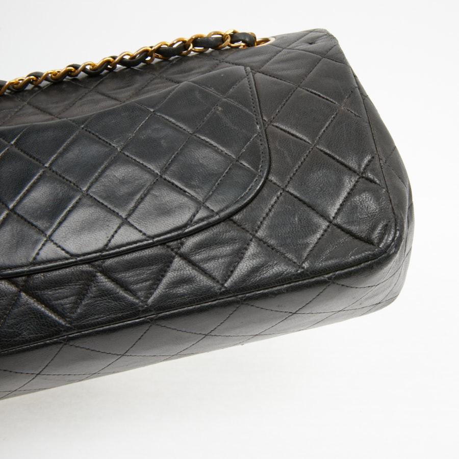 Vintage Chanel Timeless Black Flap Bag 9