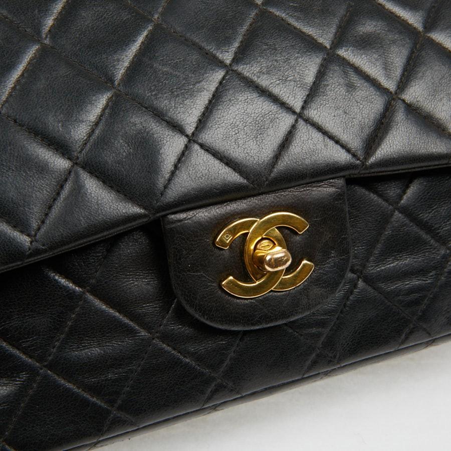 Vintage Chanel Timeless Black Flap Bag 10