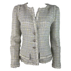 Veste blazer Chanel vintage en tweed, taille 42