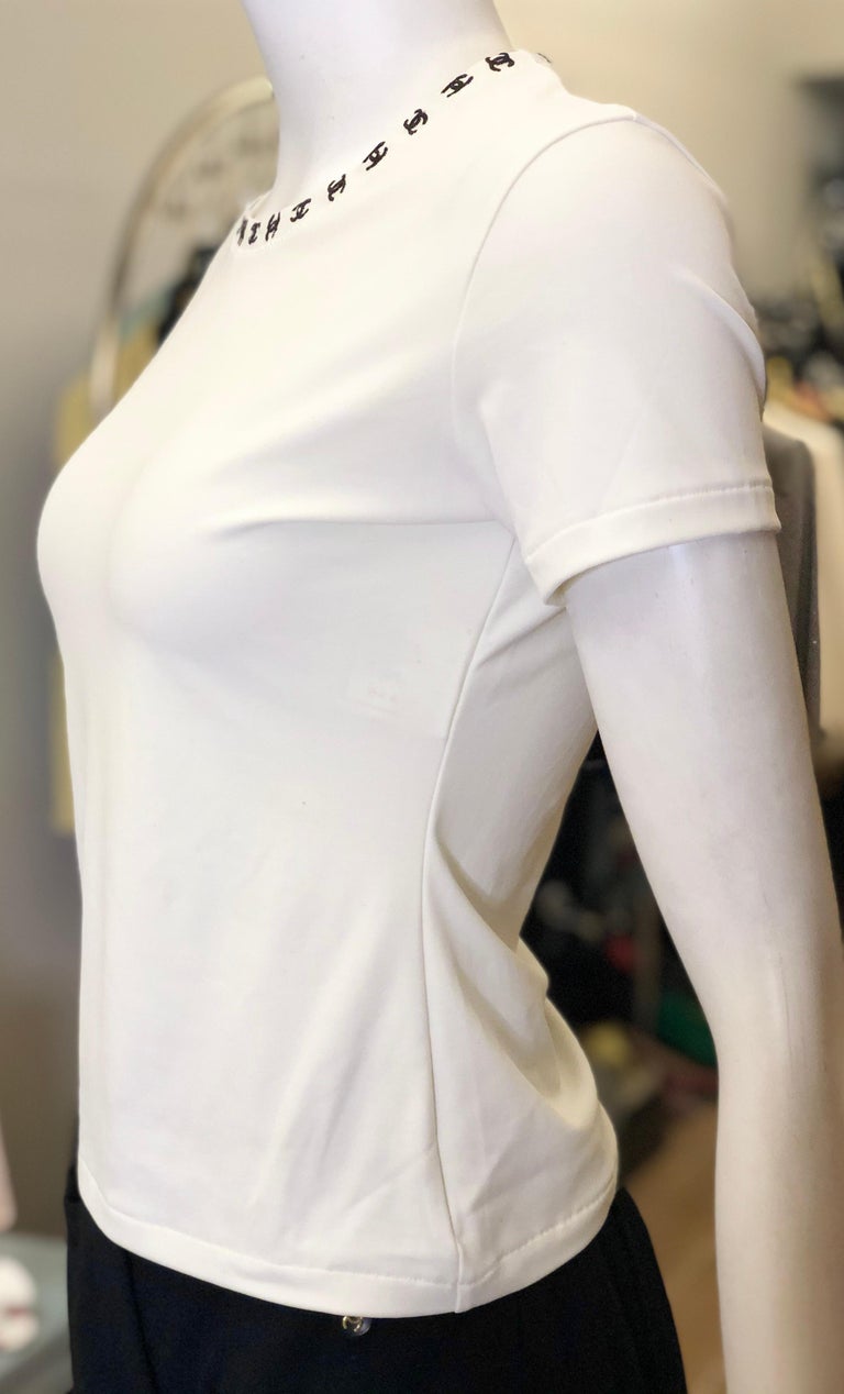 Shop CHANEL Short Casual Style Long Sleeves Plain Elegant Style Logo by  flyflyflamingo