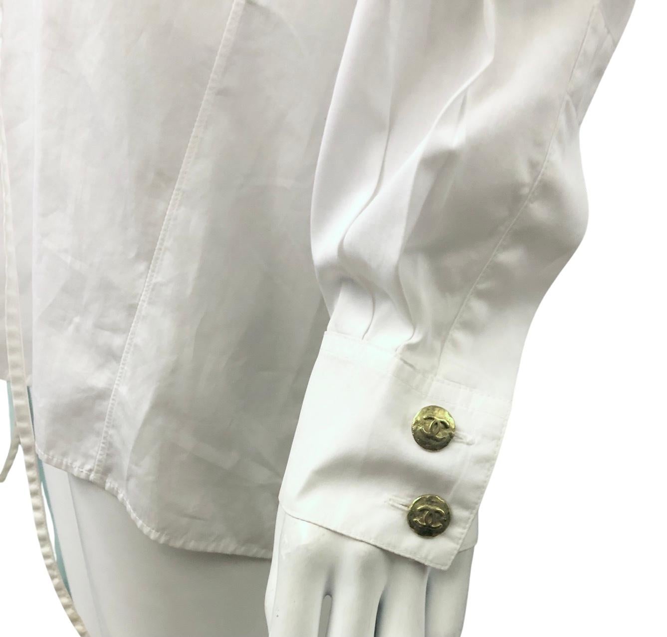 chanel blouse white