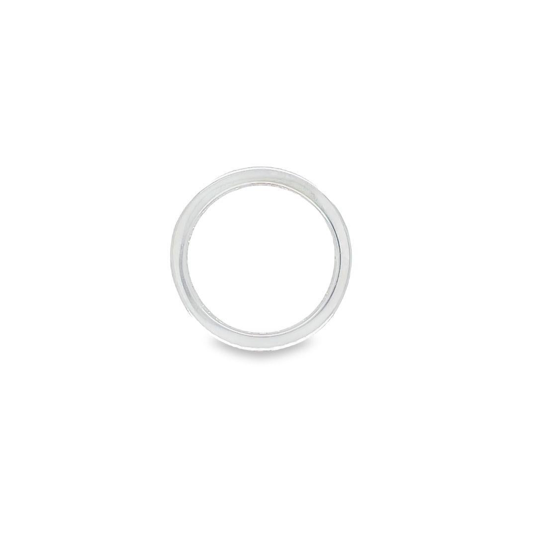 Vintage Channel Set Baguette Diamond Eternity Band in 18K White Gold For Sale 2