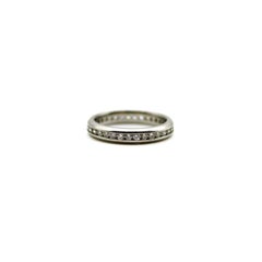 Vintage Channel Set Platinum Diamond Eternity Band