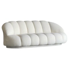 Vintage Channeled Sofa By A. Rudin In Italian Boucle